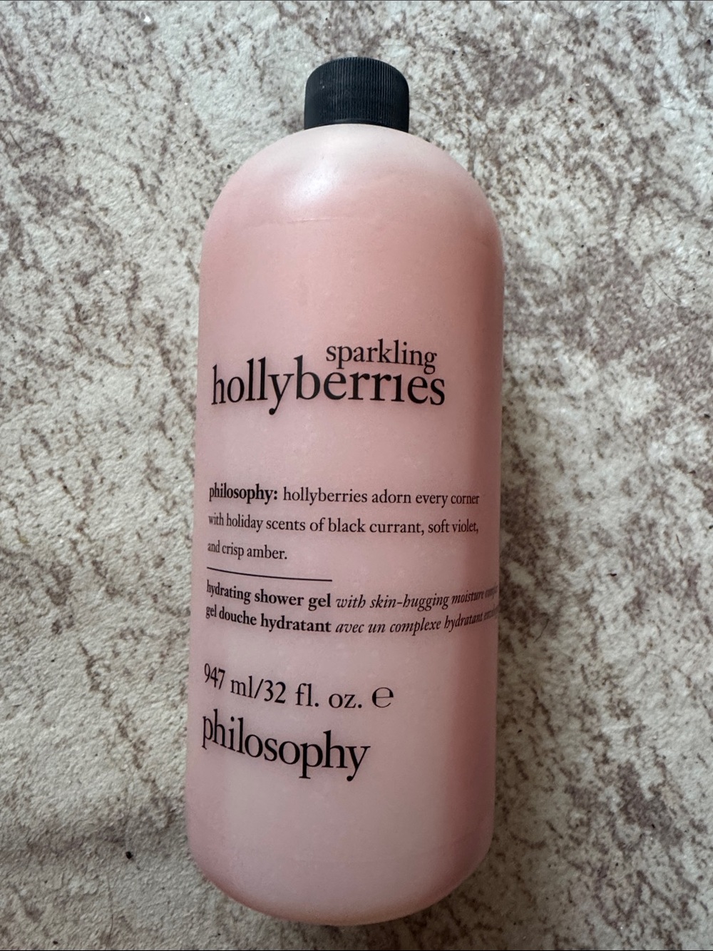 Philosophy JUMBO Hydrating Shower Gel - SPARKLING HOLLYBERRIES - 32FL.OZ. - NEW